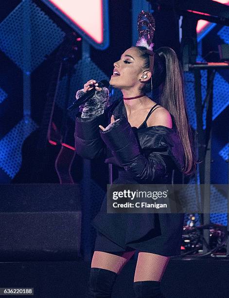 Ariana Grande performs onstage during Power 96.1's Jingle Ball 2016 at Philips Arena on December 16, 2016 in Atlanta, Georgia.