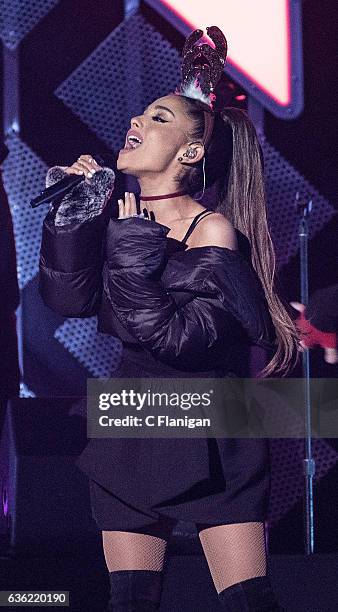 Ariana Grande performs onstage during Power 96.1's Jingle Ball 2016 at Philips Arena on December 16, 2016 in Atlanta, Georgia.