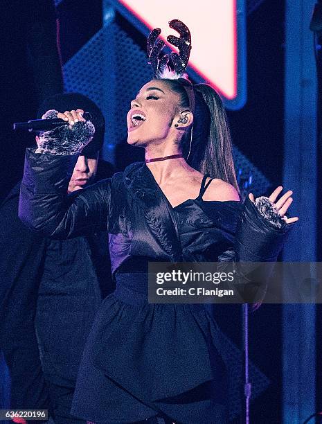 Ariana Grande performs onstage during Power 96.1's Jingle Ball 2016 at Philips Arena on December 16, 2016 in Atlanta, Georgia.