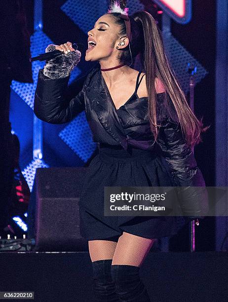 Ariana Grande performs onstage during Power 96.1's Jingle Ball 2016 at Philips Arena on December 16, 2016 in Atlanta, Georgia.