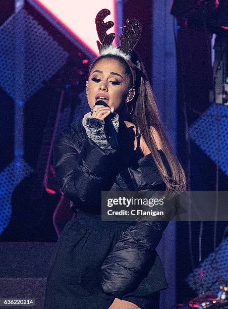 Ariana Grande performs onstage during Power 96.1's Jingle Ball 2016 at Philips Arena on December 16, 2016 in Atlanta, Georgia.