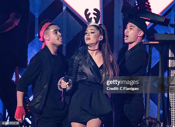 Ariana Grande performs onstage during Power 96.1's Jingle Ball 2016 at Philips Arena on December 16, 2016 in Atlanta, Georgia.