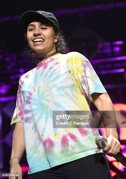 Alessia Cara performs onstage during Power 96.1's Jingle Ball 2016 at Philips Arena on December 16, 2016 in Atlanta, Georgia.