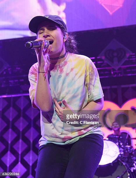Alessia Cara performs onstage during Power 96.1's Jingle Ball 2016 at Philips Arena on December 16, 2016 in Atlanta, Georgia.