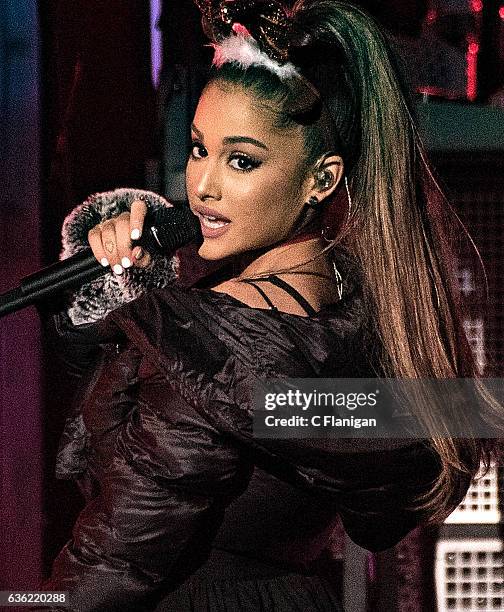 Ariana Grande performs onstage during Power 96.1's Jingle Ball 2016 at Philips Arena on December 16, 2016 in Atlanta, Georgia.