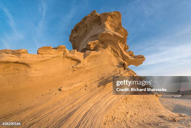 fossil dunes, al wathba, abu dhabi - arabian resto foto e immagini stock