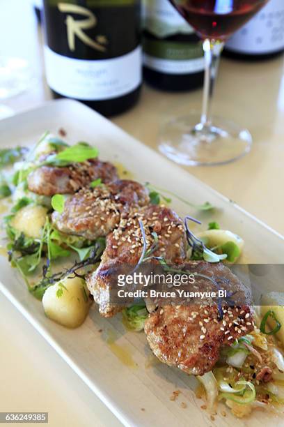 grilled pork chops - blenheim stock pictures, royalty-free photos & images