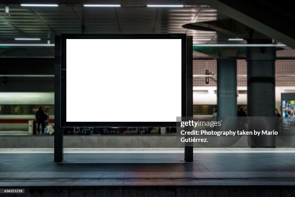 Billboard at station