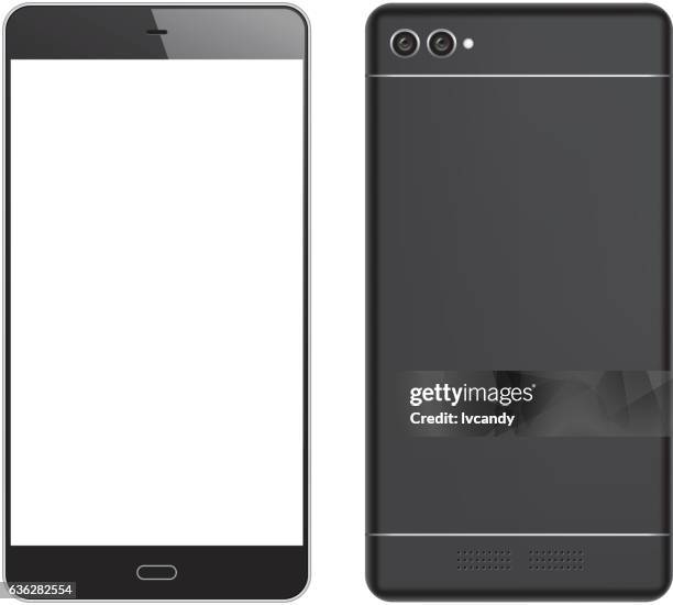 dual camera phone - back stock illustrations