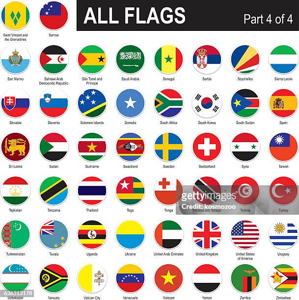 stockillustraties, clipart, cartoons en iconen met all world flags - hoorn van afrika