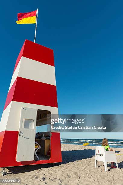 nordic beach - beach lifeguard bildbanksfoton och bilder
