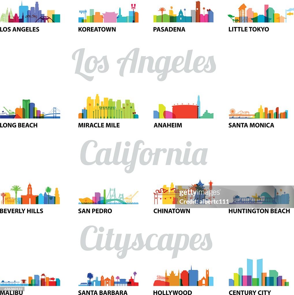 Series of Los Angeles related cityscapes