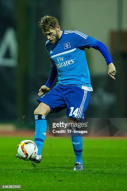 Aaron Hunt of Hamburger SV in action during the Friendly Match between Hamburger SV and Ajax Amsterdam at Gloria Sports Center on January 09 , in...