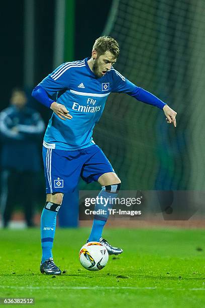 Aaron Hunt of Hamburger SV in action during the Friendly Match between Hamburger SV and Ajax Amsterdam at Gloria Sports Center on January 09 , in...