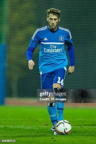 Aaron Hunt of Hamburger SV in action during the Friendly Match between Hamburger SV and Ajax Amsterdam at Gloria Sports Center on January 09 , in...