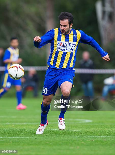 Mohammad Nosrati of Gostaresh Foolad FC in action during the Friendly Match between Hannover 96 and Gostaresh Foolad FC at training camp on January...