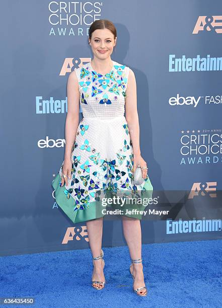 Actress Gillian Jacobs arrives at The 22nd Annual Critics' Choice Awards at Barker Hangar on December 11, 2016 in Santa Monica, California.