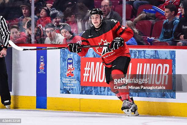 Mitchell Stephens of Team Canada skates during the IIHF exhibition game against Team Finland at the Bell Centre on December 19, 2016 in Montreal,...