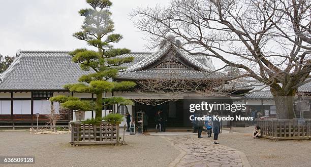 Japan - People visit the repaired Kodokan, the Mito clan's school for the feudal domains in the 19th century that was damaged by the Great East Japan...