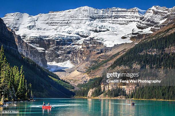 lake louise, banff national park, alberta, canada - lago louise foto e immagini stock