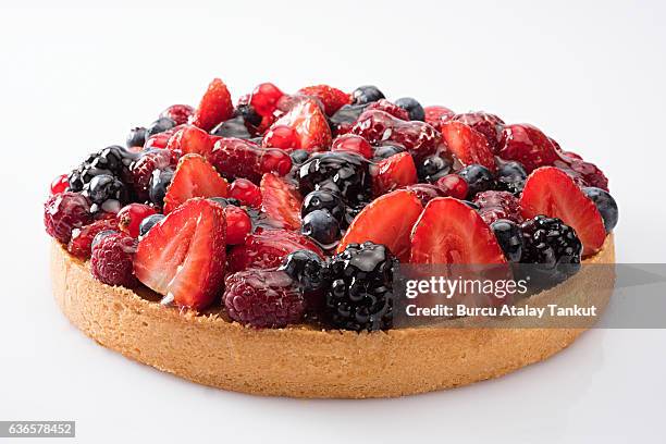 berry tart - obsttorte stock-fotos und bilder