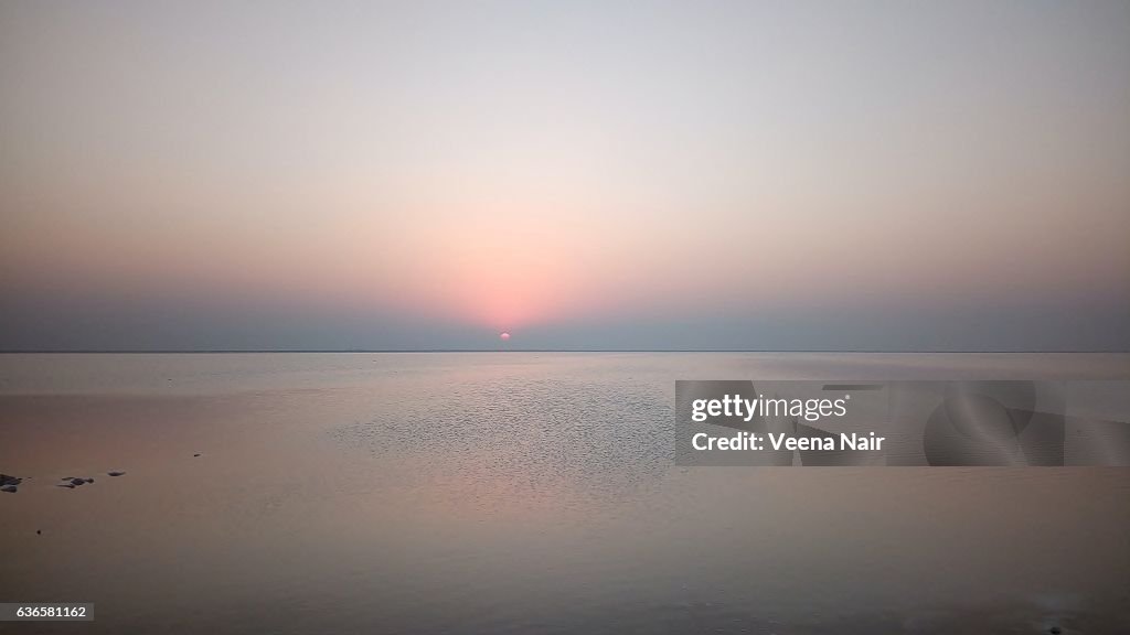 Sunset at the Great  Rann of Kutch-Gujarat