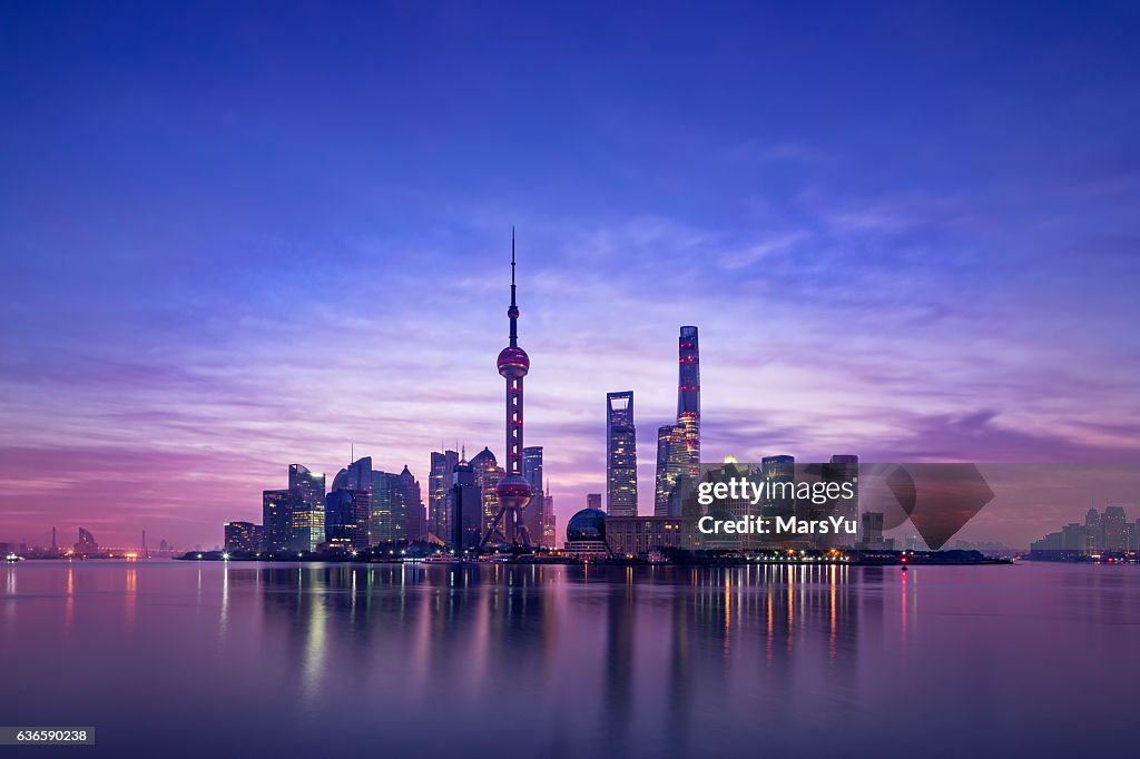 Panoramic skyline of Shanghai