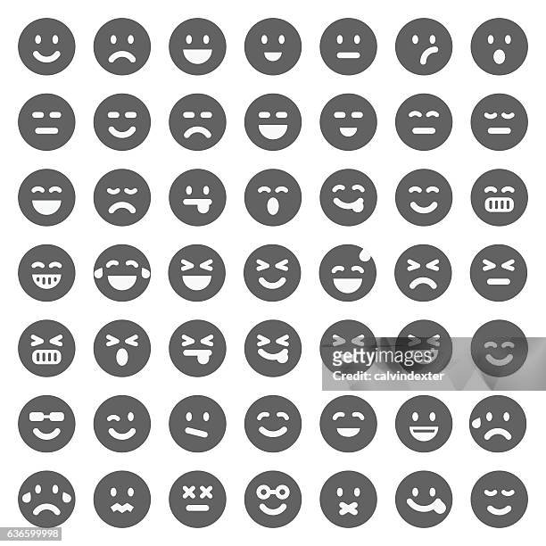schwarze emoji-sammlung - heiligenschein stock-grafiken, -clipart, -cartoons und -symbole