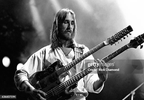 Genesis, Rock and Roll Hall of Fame Michael Rutherford performs at The Omni Coliseum in Atlanta Georgia October 4, 1978