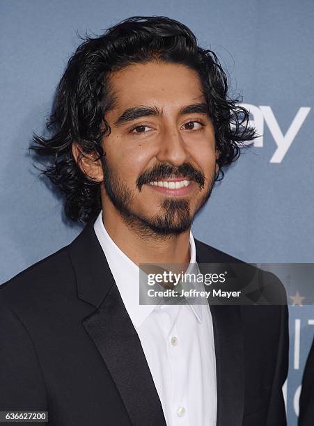 Actor Dev Patel arrives at The 22nd Annual Critics' Choice Awards at Barker Hangar on December 11, 2016 in Santa Monica, California.