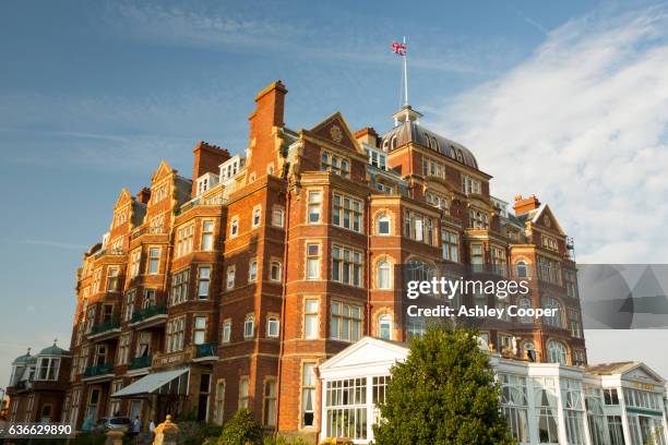 the grand hotel in folkestone in kent, uk. - folkestone imagens e fotografias de stock