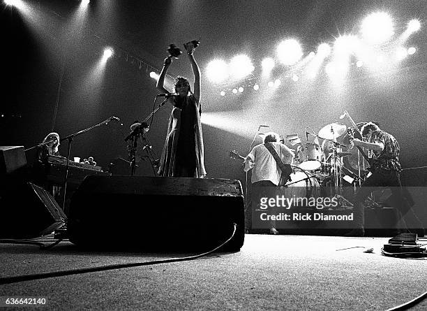 Fleetwood Mac, Rock and Roll Hall of Fame Christine McVie, Stevie Nicks, John McVie, Mick Fleetwood and Lindsey Buckingham perform at The Omni...