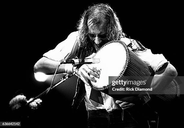 Fleetwood Mac, Rock and Roll Hall of Fame Mick Fleetwood performs at The Omni Coliseum in Atlanta Georgia June 1, 1977.