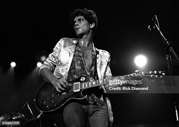 Fleetwood Mac, Rock and Roll Hall of Fame Singer/Songwriter Lindsey Buckingham performs at The Omni Coliseum in Atlanta Georgia June 1, 1977.