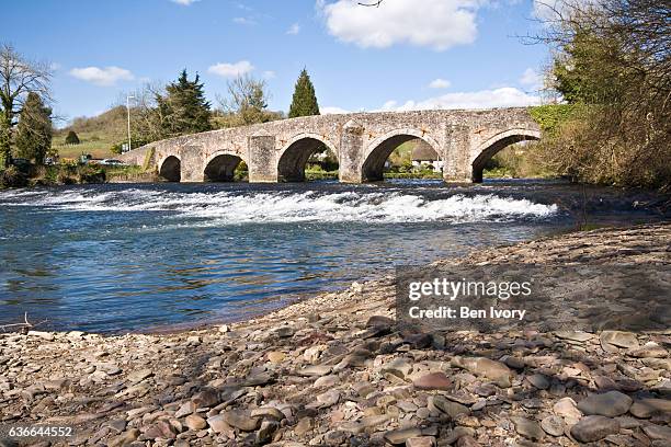 bickleigh bridge, mid devon, over the river exe - river exe stock pictures, royalty-free photos & images