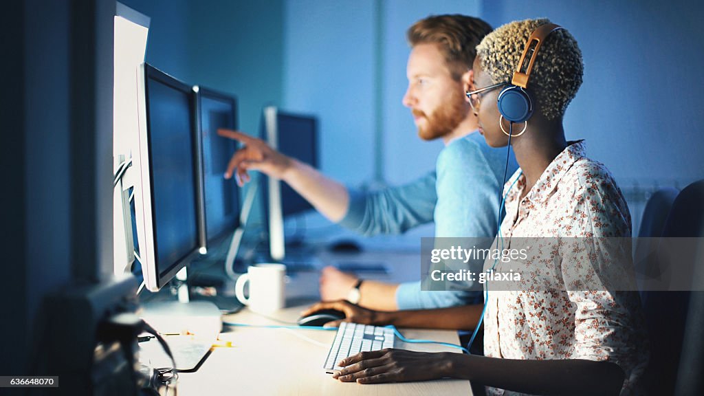 Software developers solving a problem.