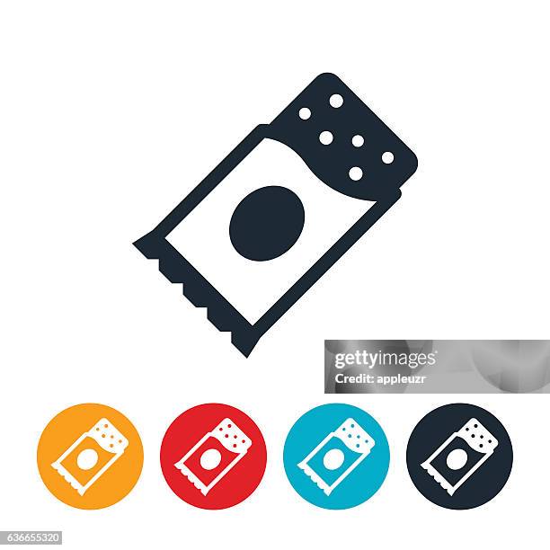 energy bar icon - protein bar wrapper stock illustrations
