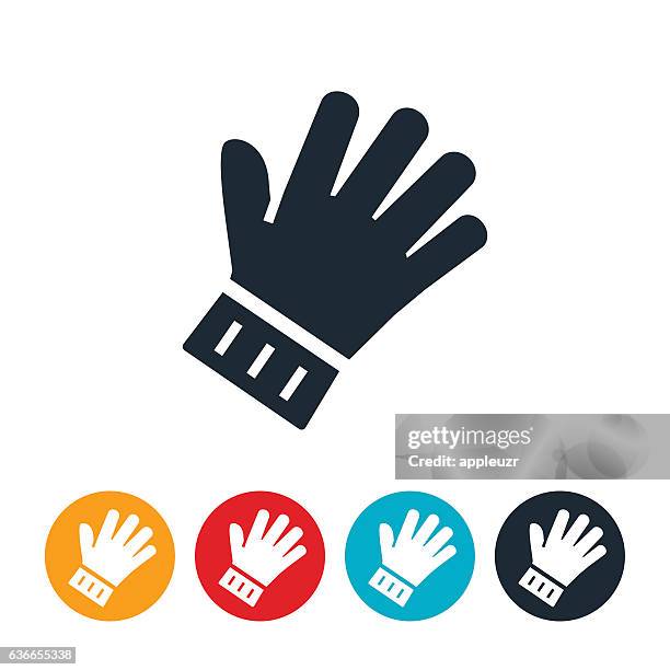 ilustrações, clipart, desenhos animados e ícones de ícone da luva - work glove