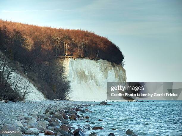 rügen (rugia, ruegen) - rügen island chalk cliffs stockfoto's en -beelden