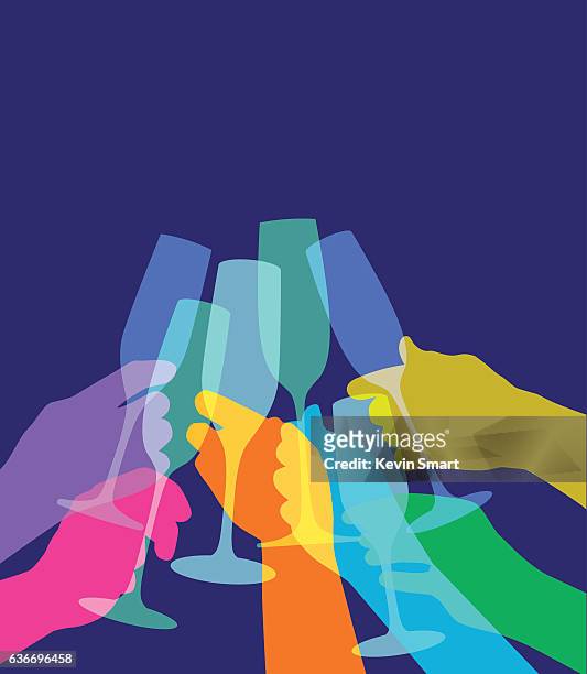 ilustrações de stock, clip art, desenhos animados e ícones de torrada de champanhe - celebratory toast