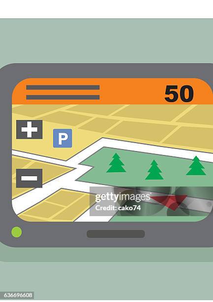 navigation device - park path stock illustrations