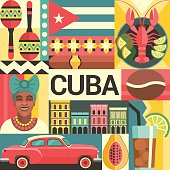 Cuba travel poster concept.