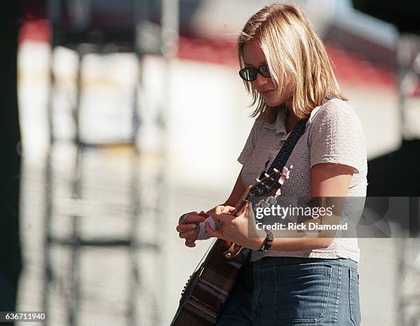 Columbia Singer/Songwriter Jewel performs during Farm Aid 1996 hosted by Hootie & the Blowfish at William - Brice Stadium on the campus of USC in...