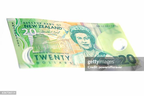 new zealand twenty dollar bill - front - 20 dollars stock pictures, royalty-free photos & images