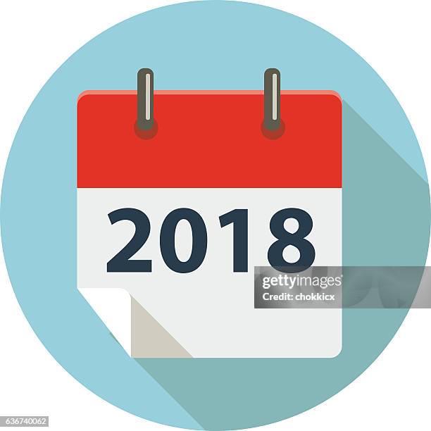 illustrazioni stock, clip art, cartoni animati e icone di tendenza di 2018 - 2018 calendar