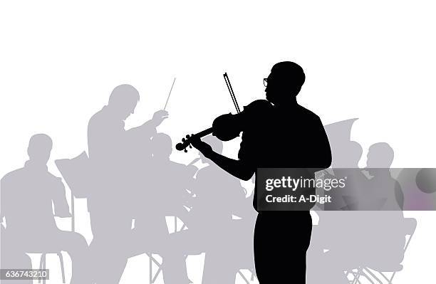 concert - violinist stock illustrations