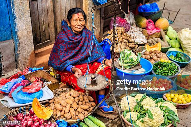 indian street seller in kathmandu - kathmandu stock pictures, royalty-free photos & images