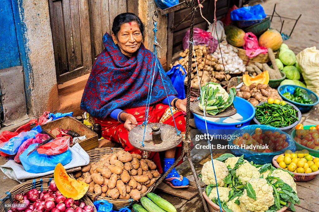 Indian street seller in Kathmandu