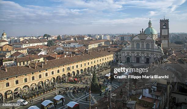 piazza ducale in vigevano - pavia italy stock pictures, royalty-free photos & images