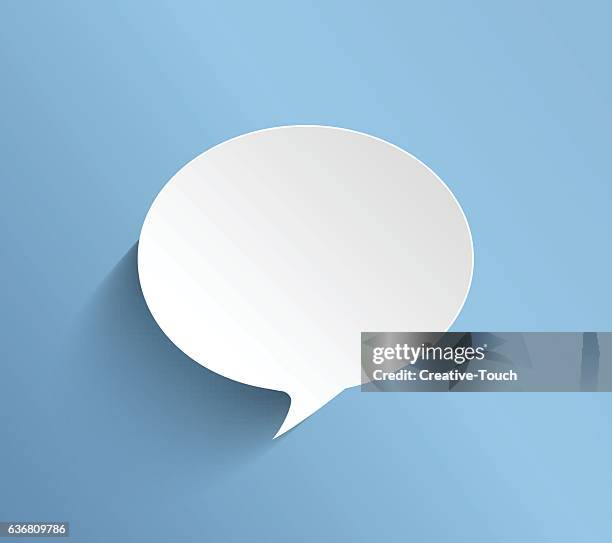 illustrations, cliparts, dessins animés et icônes de bulles de discours en papier sur bleu - digital post it note